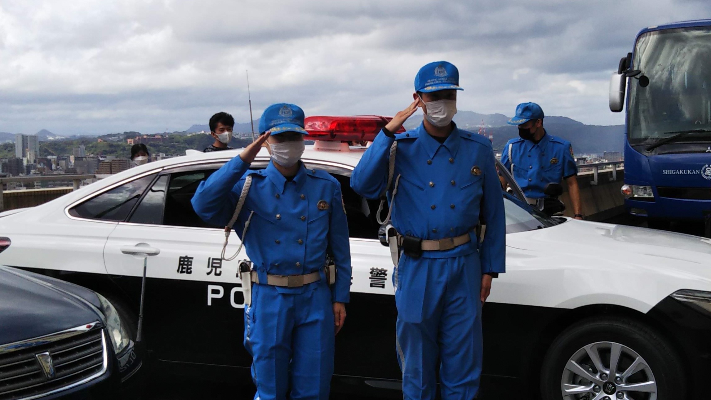 鹿児島県警察交通機動隊の皆様が来学されました：サムネイル画像
